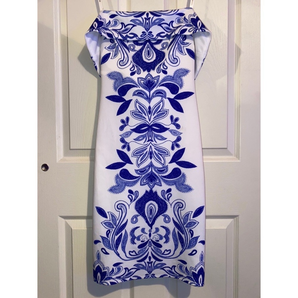BISOU BISOU off the shoulder midi dress